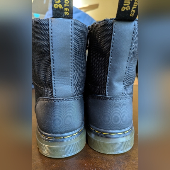 NWOT. Dr Martens Comb Unisex  Black Nylon Lace-Up/Zipper Boots. Ladies 5, Men 4. - Picture 6 of 13